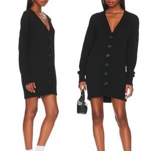 525 American long Cardigan Dress buttoned sweater‎ knit cotton